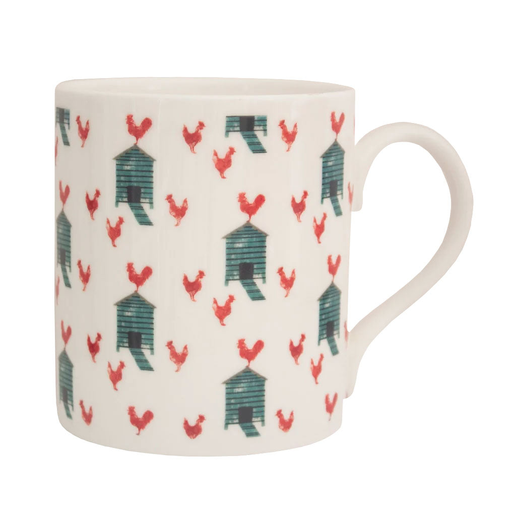 IzziRainey Hen House Repeat Large Bone China Mug -350ml