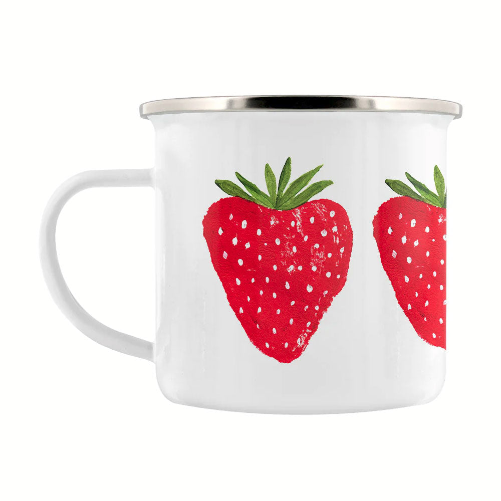 IzziRainey Strawberries Enamel Mug