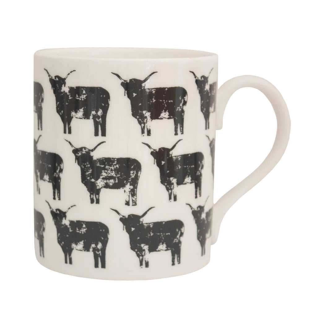 IzziRainey Highland Cow Repeat Large Bone China Mug -350ml