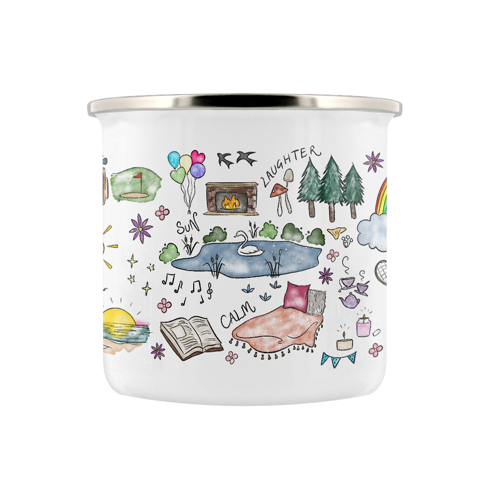 My Happy Place Enamel Mug
