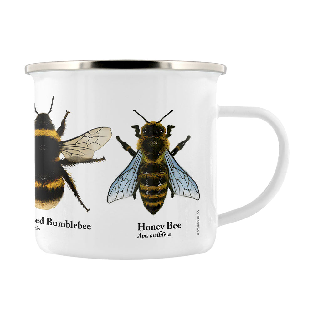 Nature's Delights - Bee Quartet Enamel Mug