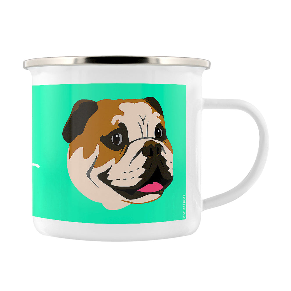 Pop Art Pets Bulldog Enamel Mug