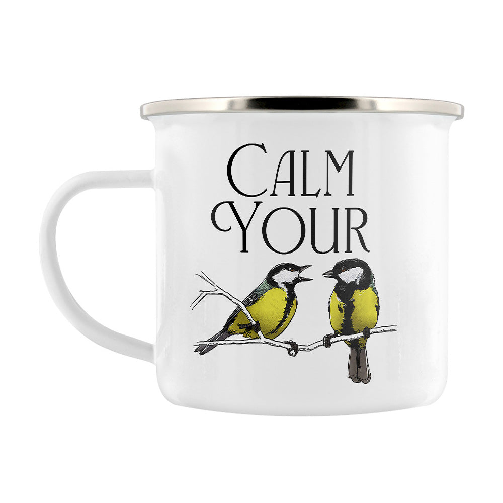 Wild Giggles Calm Your Tits Enamel Mug