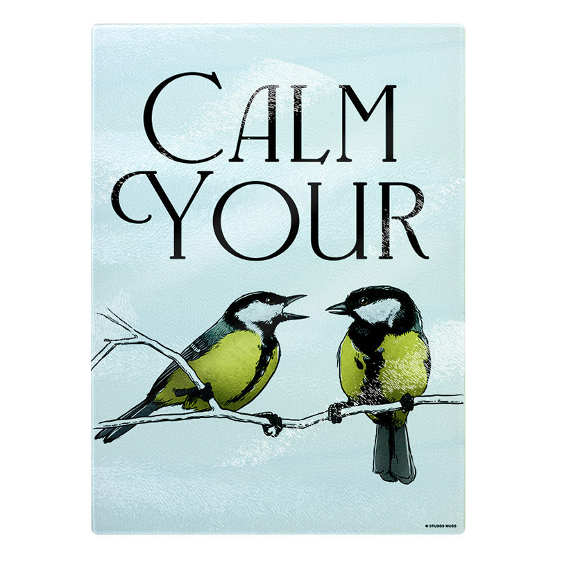 Wild Giggles Calm Your Tits Rectangular Chopping Board