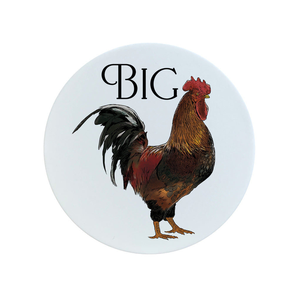 Wild Giggles Big Cock Circular Ceramic Coaster