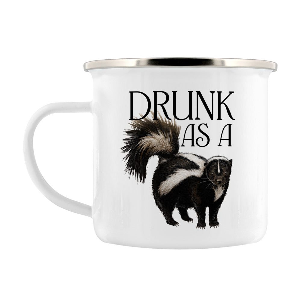 Wild Giggles Drunk As A Skunk Enamel Mug