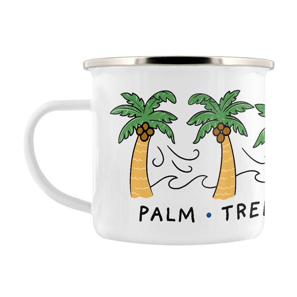 By The Seaside - Palm Trees & Open Breeze Enamel Mug