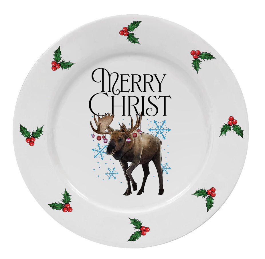 Wild Giggles Merry Christmoose Plate