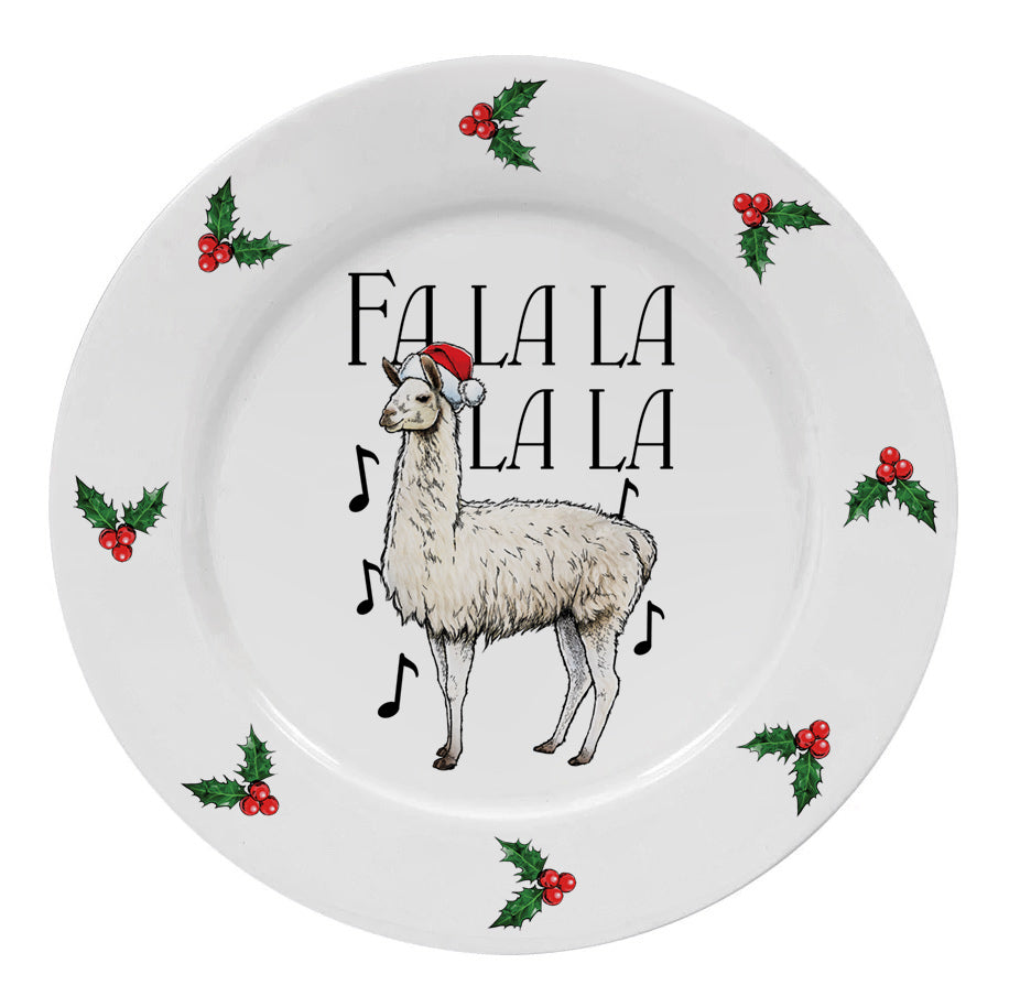 Wild Giggles Fa-La-La-La-La Llama Plate