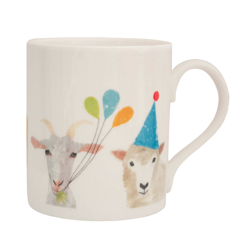 IzziRainey Party Animals Single Large Bone China Mug -350ml