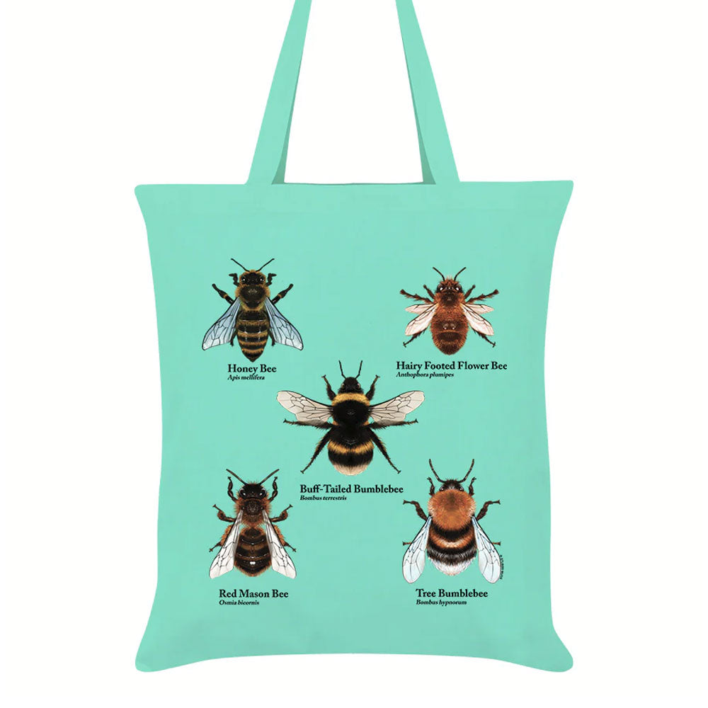 Nature's Delights - A Swarm Of Bees Mint Green Tote Bag
