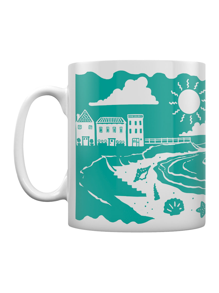 Etched In Nature - By The Seaside Block (Turquoise) Print Sublimation Mug