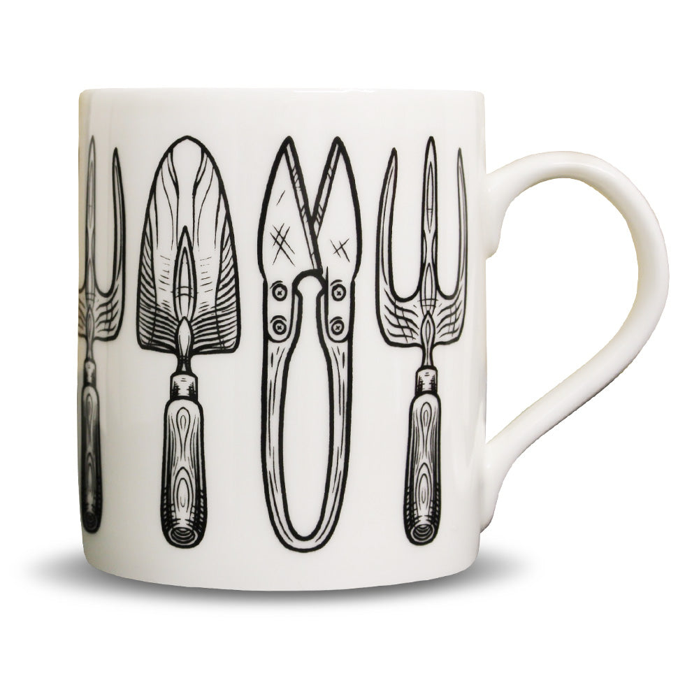 Garden Tools Large Bone China Mug - 350ml