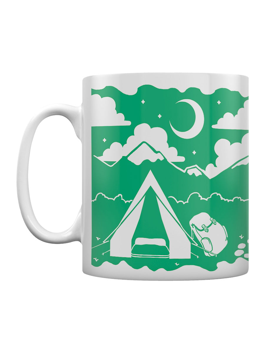Etched In Nature - Camping Under The Stars Block (Green) Print Sublimation Mug
