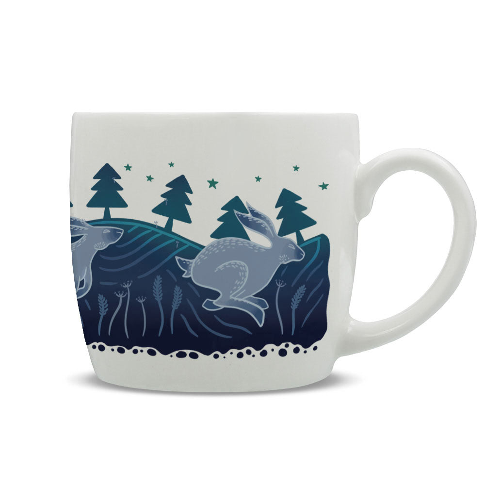 Moon Gazing Hares - Running Hare Mug