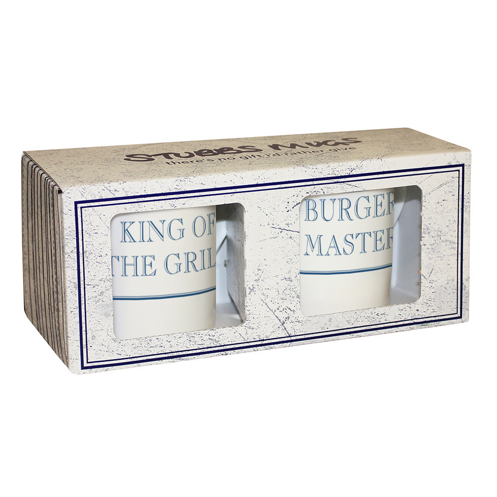 King of The Grill & Burger Master 250ml Mug Gift Set - 2 Pack