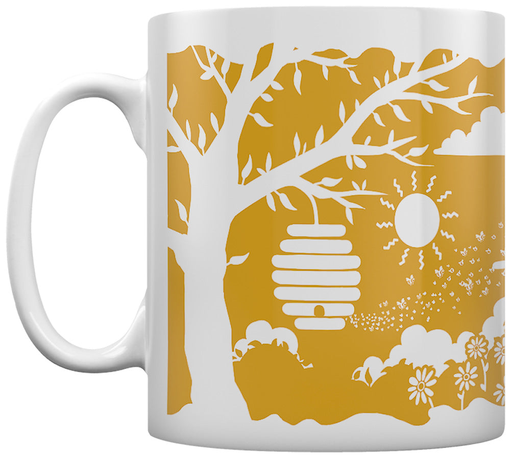 Etched In Nature - A Hive Of Bees Block (Yellow) Print Sublimation Mug