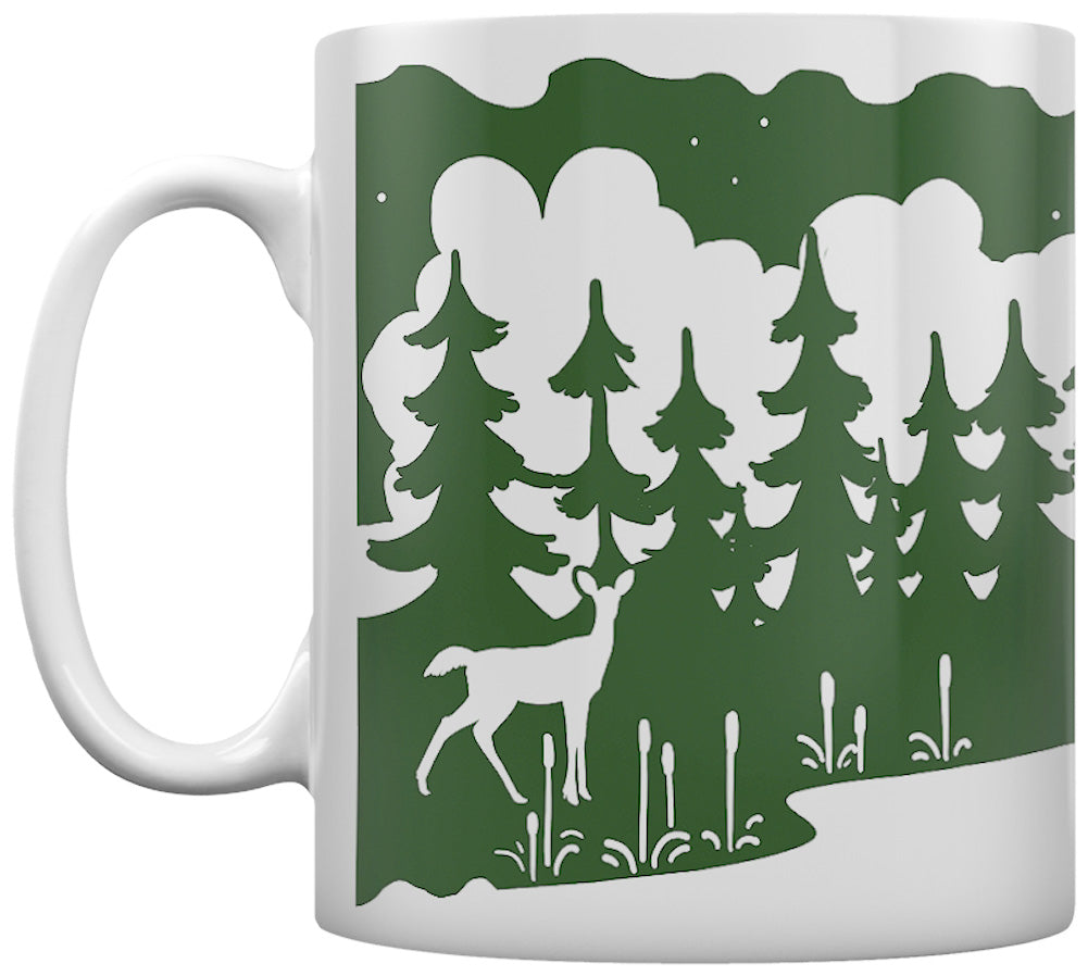 Etched In Nature - In The Woods Block (Dark Green) Print Sublimation Mug