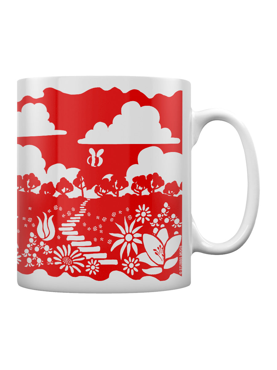 Etched In Nature - An English Country Garden Block (Red) Print Sublimation Mug