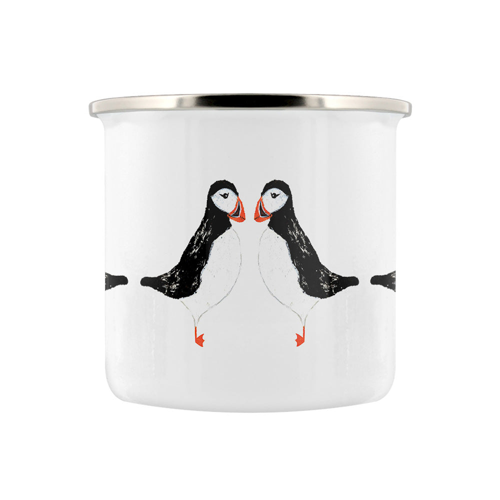 IzziRainey Puffin Enamel Mug