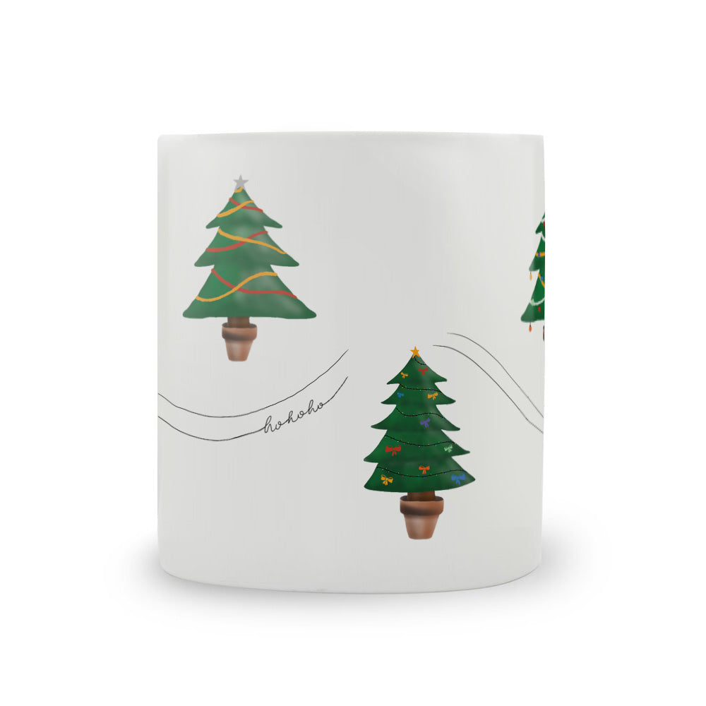 Santa Skiing Large Bone China Mug - 350ml