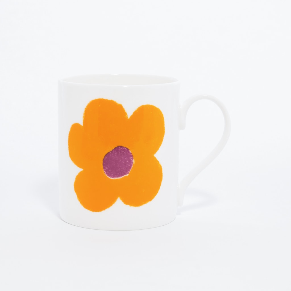 Orange Flower Mug