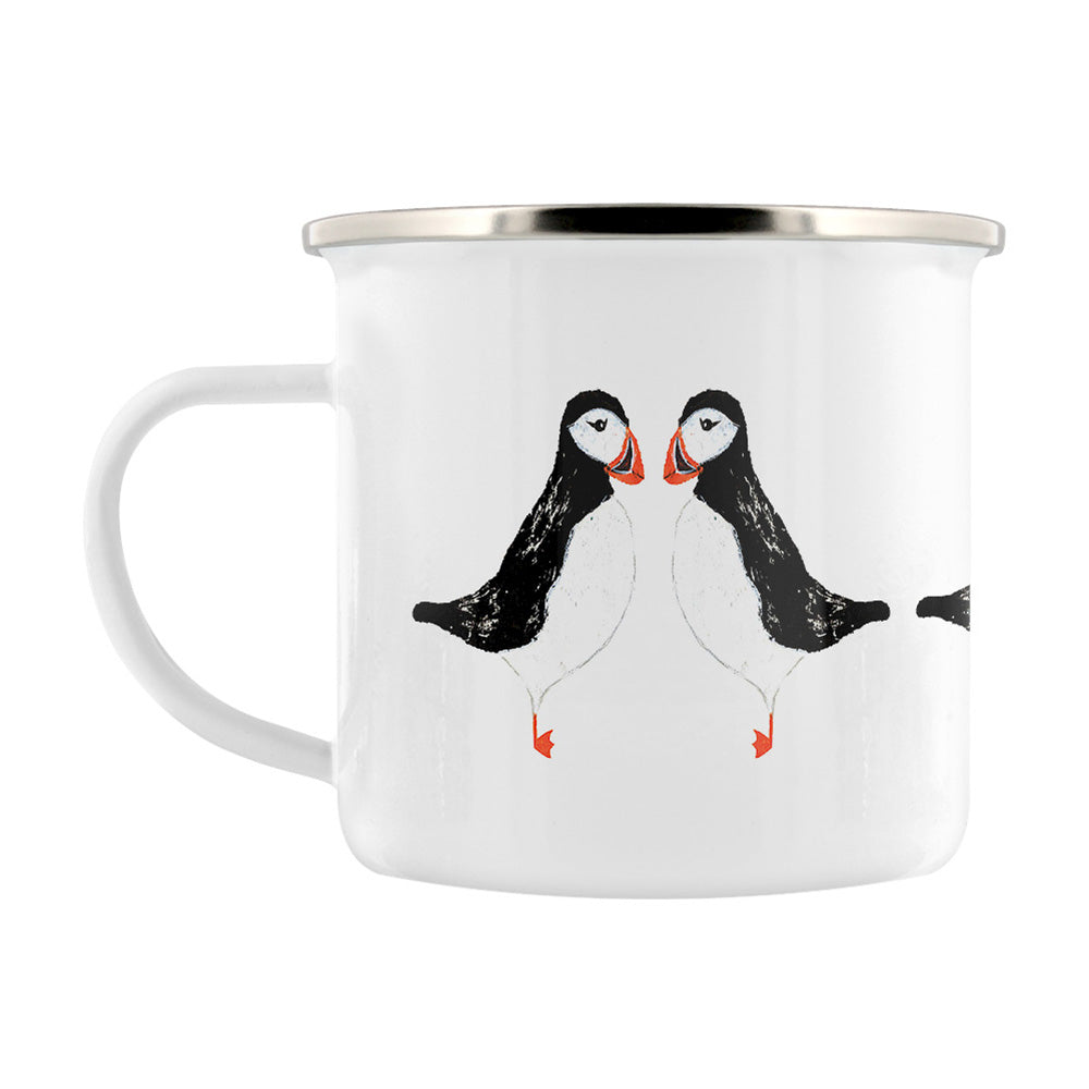 IzziRainey Puffin Enamel Mug