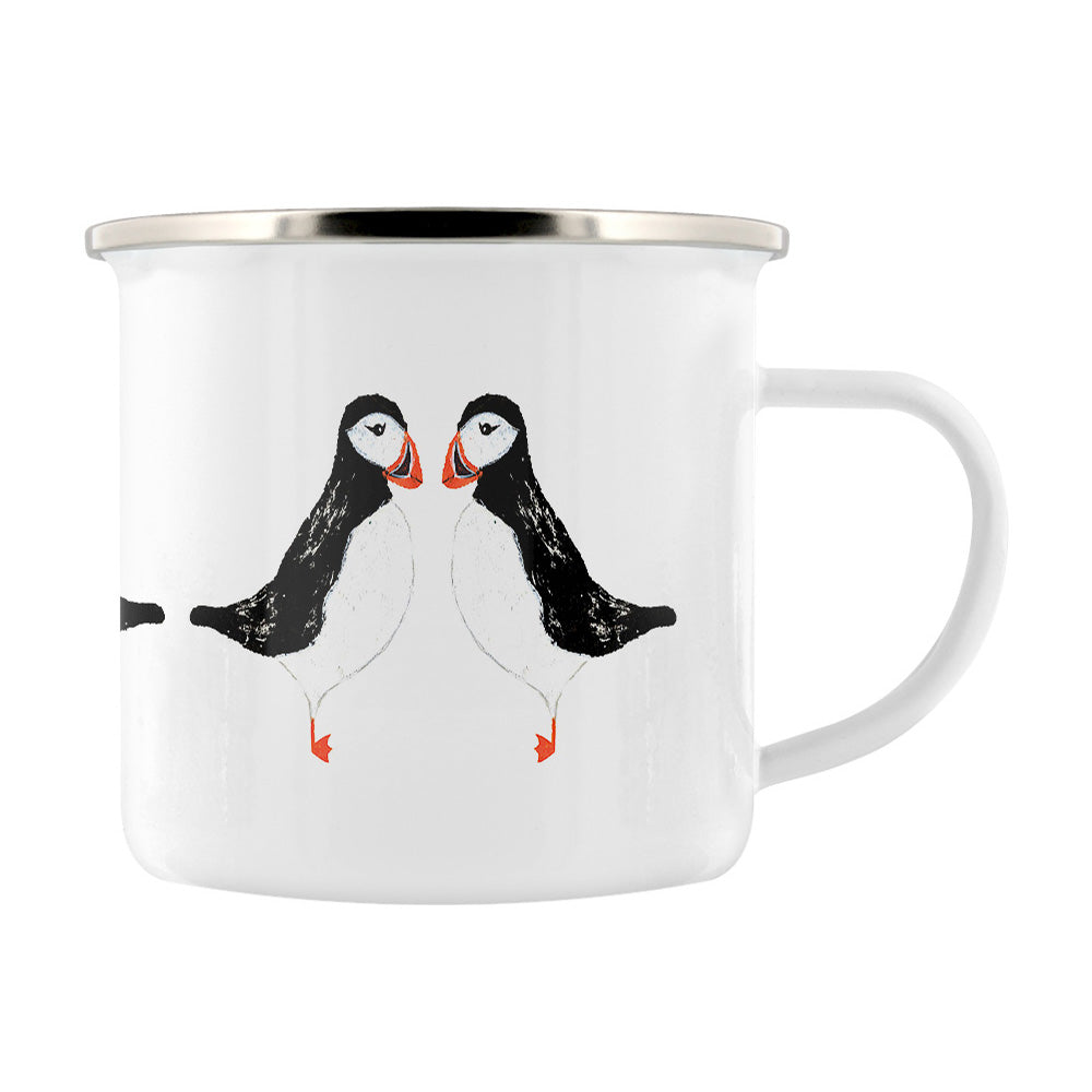 IzziRainey Puffin Enamel Mug