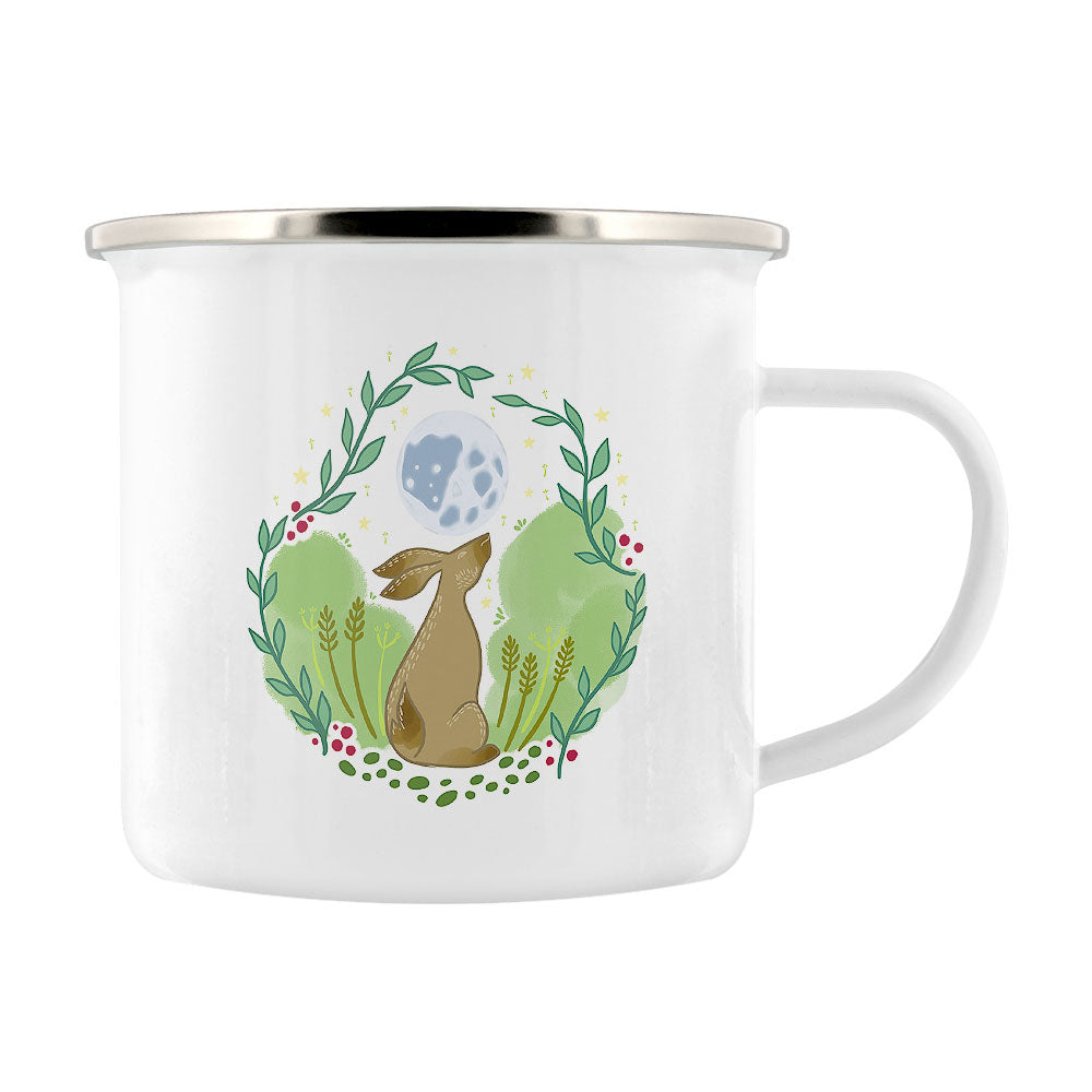 Moon Gazing Hares - Day Dreaming Enamel Mug