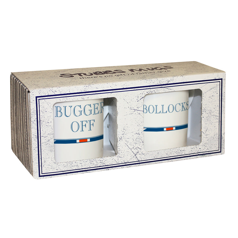 Terribly British Bugger Off & Bollocks! 250ml Mug Set - 2 Pack