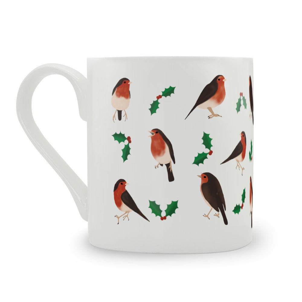 Robins Large Bone China Mug - 350ml