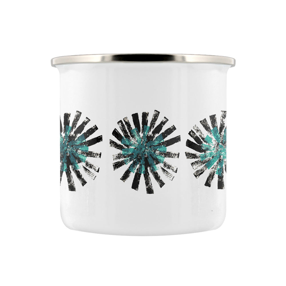 IzziRainey Black Dandelion Enamel Mug