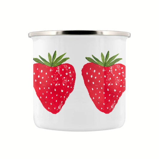 IzziRainey Strawberries Enamel Mug