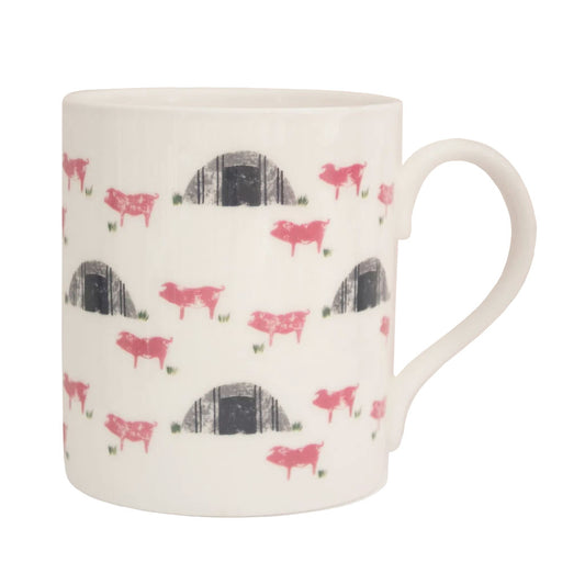 IzziRainey Pig Sty Repeat Large Bone China Mug -350ml