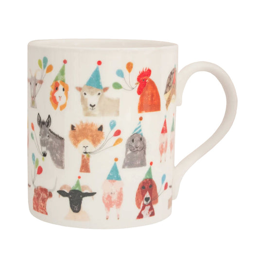 IzziRainey Party Animals Repeat Large Bone China Mug -350ml