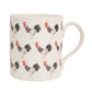 IzziRainey Light Sussex Cockerel Repeat Large Bone China Mug -350ml