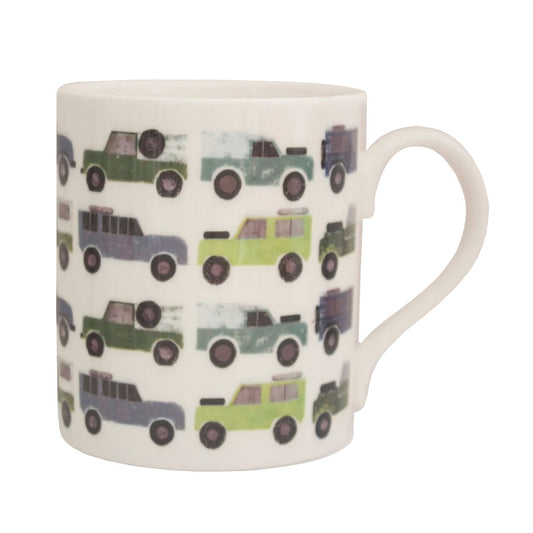 IzziRainey All The Series Land Rover Repeat Large Bone China Mug -350ml