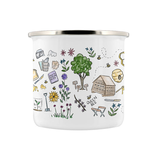 Save The Bees Enamel Mug