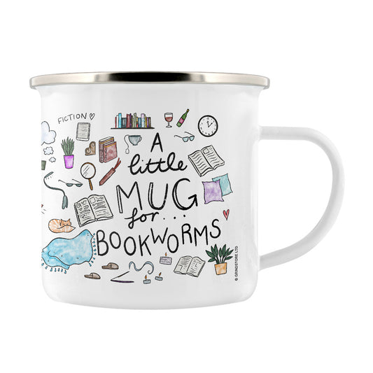 A Little Mug For Bookworms Enamel Mug