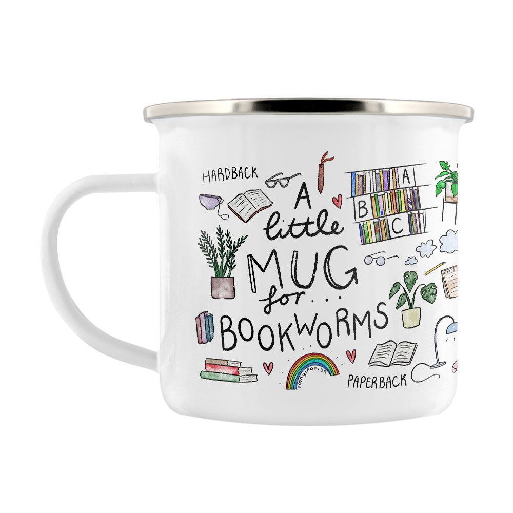 A Little Mug For Bookworms Enamel Mug