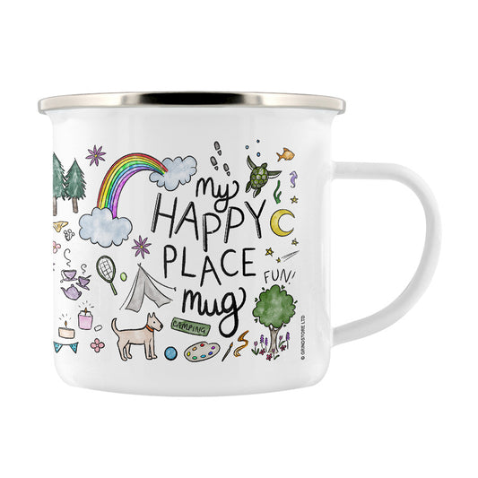 My Happy Place Enamel Mug