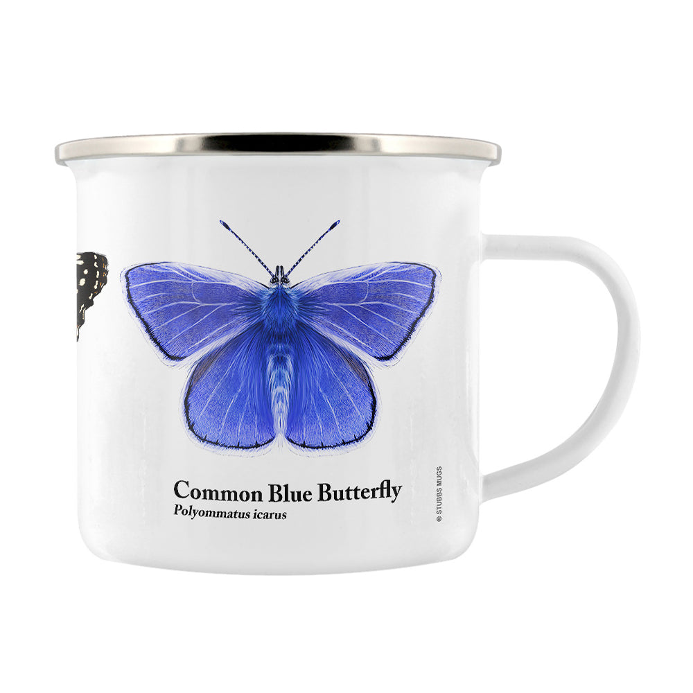 Nature's Delights - Butterfly Trio Enamel Mug