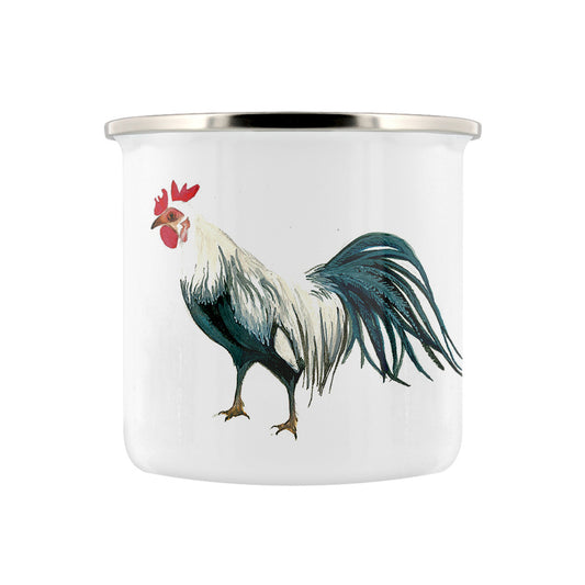 Rooster Trio Enamel Mug