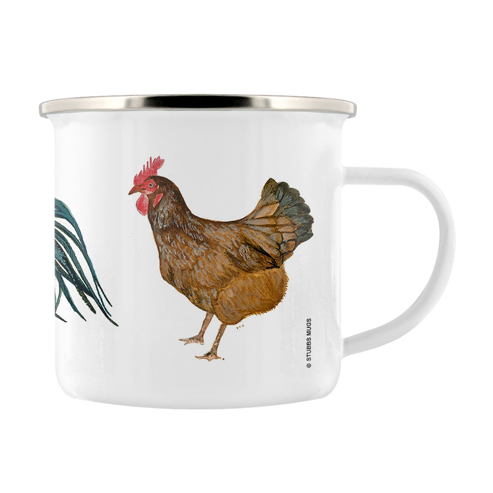 Rooster Trio Enamel Mug