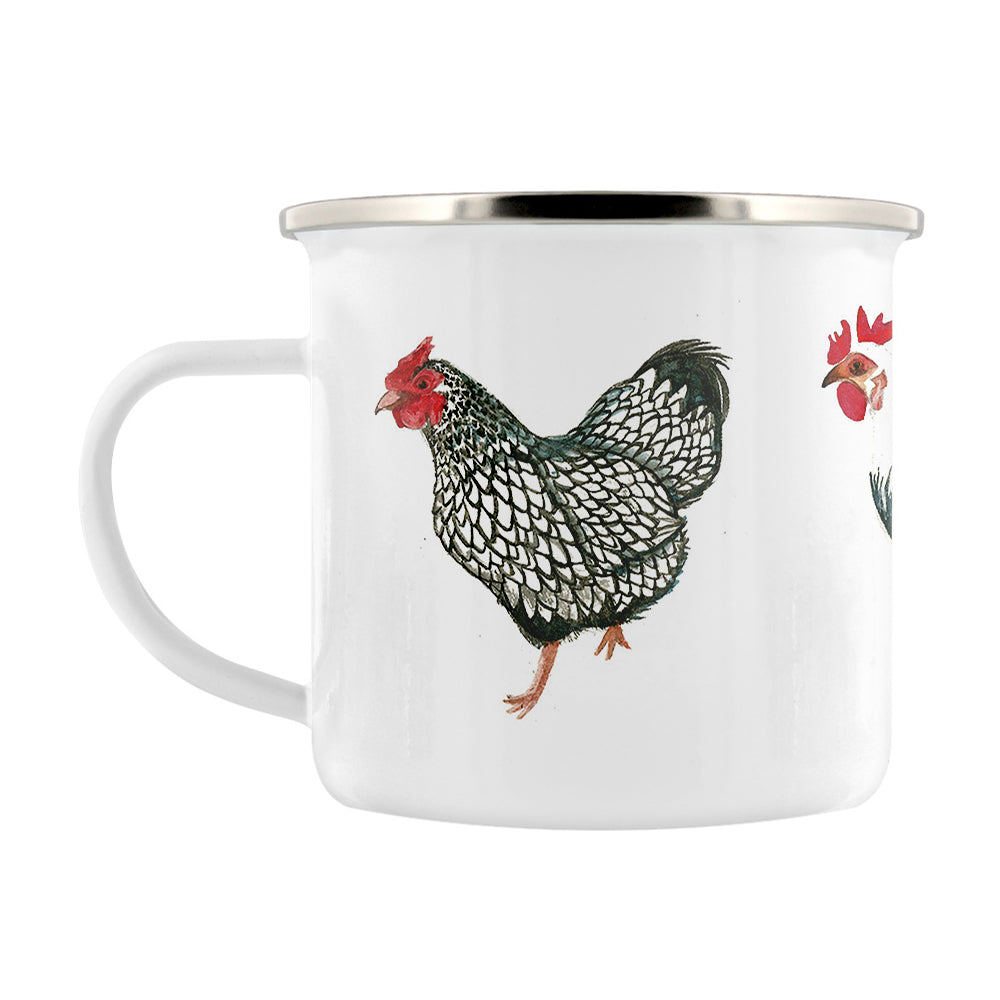 Rooster Trio Enamel Mug