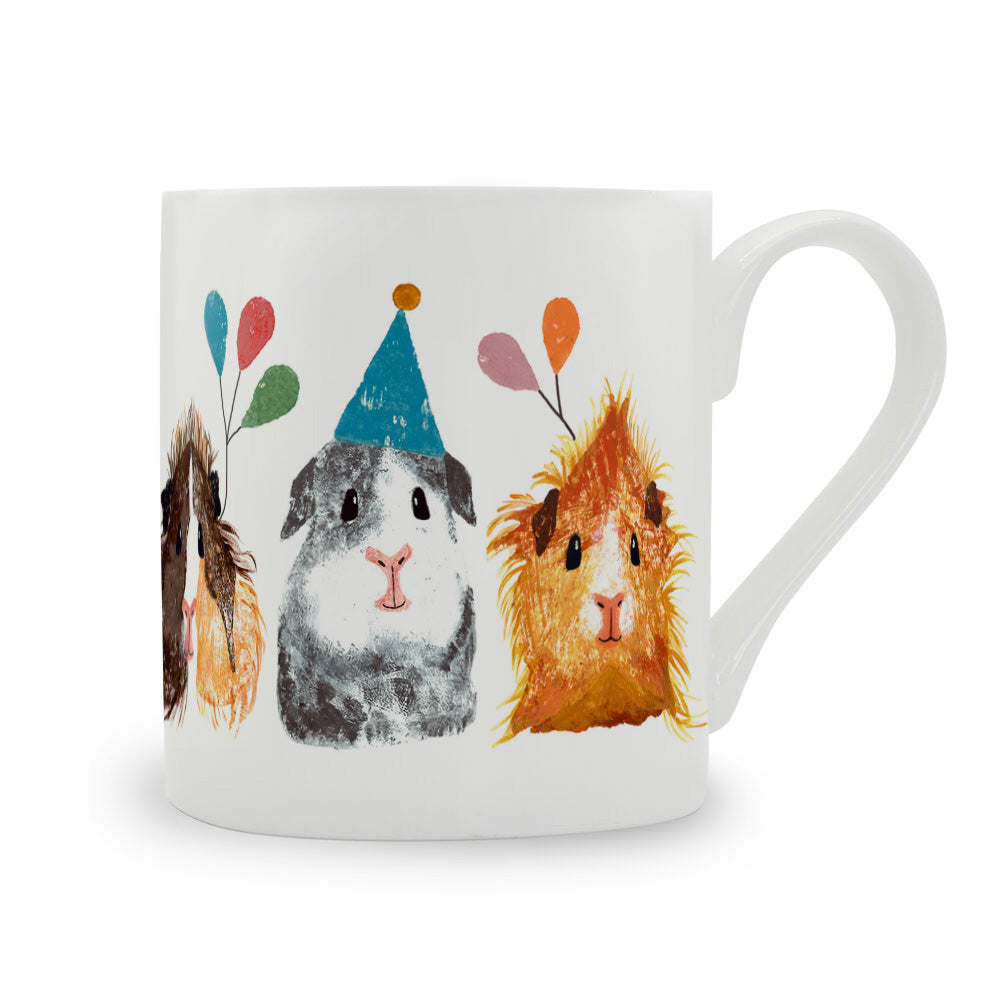 IzziRainey Party Guinea Pig Single Large Bone China Mug -350ml