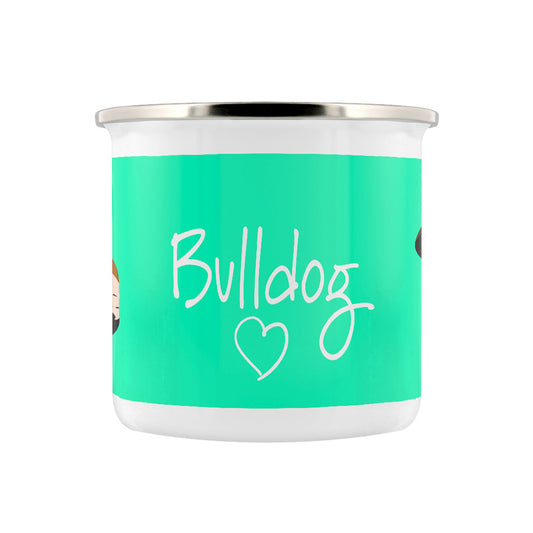 Pop Art Pets Bulldog Enamel Mug