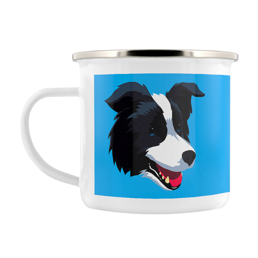 Pop Art Pets Border Collie Enamel Mug