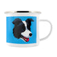 Pop Art Pets Border Collie Enamel Mug