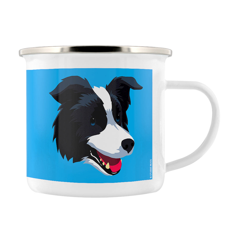 Pop Art Pets Border Collie Enamel Mug